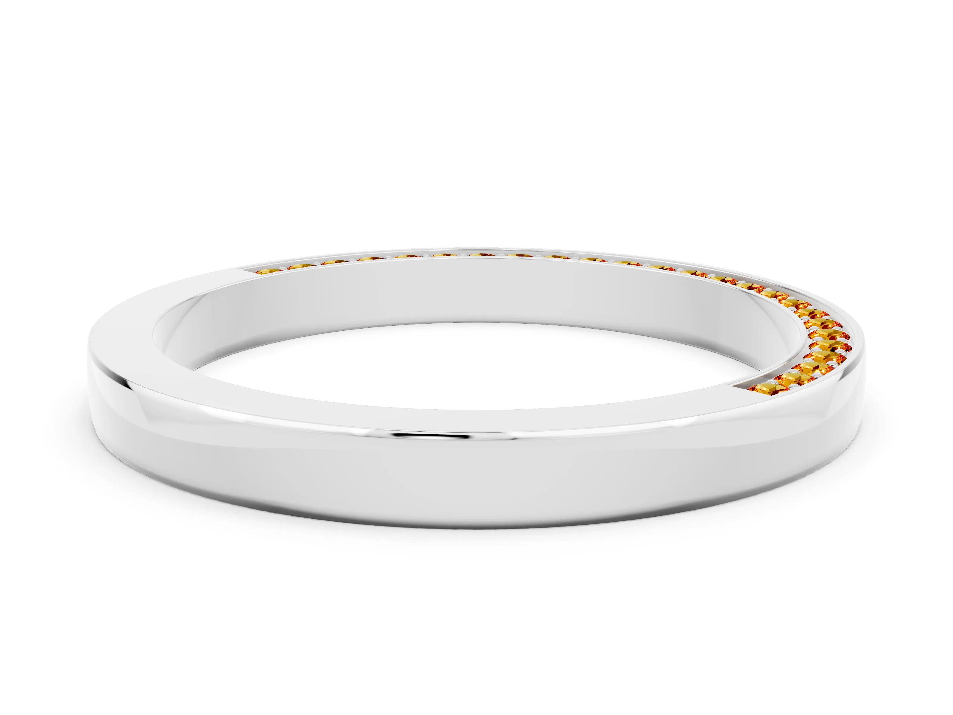 White gold Pavé Round Citrine Channel Set Band_18