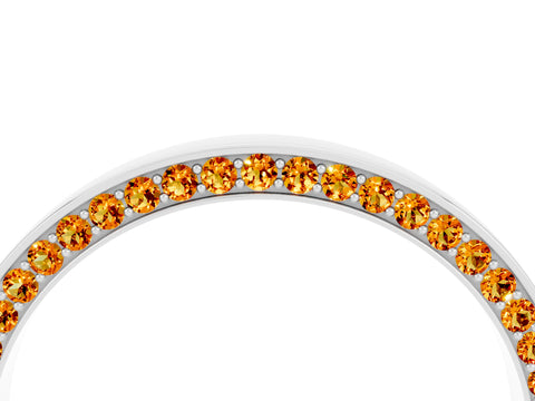 White gold Pavé Round Citrine Channel Set Band_22