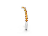 White gold Pavé Round Citrine Chevron Band with Shared Prong Setting_8