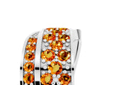 White gold Pavé Round Citrine Crossover Band with Bead Prong Setting_11
