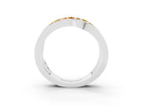 White gold Pavé Round Citrine Crossover Band with Bead Prong Setting_9