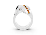 White gold Pavé Round Citrine Crossover Band with Channel Setting_9