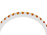 White gold Pavé Round Citrine Half Eternity Band with Shared Prong Setting_10