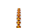 White gold Pavé Round Citrine Half Eternity Band with Shared Prong Setting_11