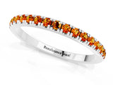White gold Pavé Round Citrine Half Eternity Band with Shared Prong Setting_7