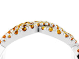 White gold Pavé Round Citrine Infinity Twist Band with Shared Prong Setting_14