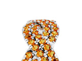 White gold Pavé Round Citrine Infinity Twist Band with Shared Prong Setting_15