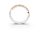 White gold Pavé Round Citrine Infinity Twist Band with Shared Prong Setting_9