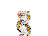 White gold Pavé Round Citrine Interlocking Eternity Band with Bezel Prong Setting_11