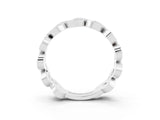 White gold Pavé Round Citrine Interlocking Eternity Band with Bezel Prong Setting_9