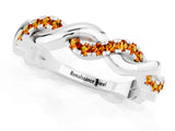 White gold Pavé Round Citrine Twist Eternity Band with Shared Prong Setting_52