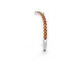 White gold Pavé Round Citrine V-Shaped Chevron Band with Shared Prong Setting_8