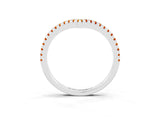 White gold Pavé Round Citrine V-Shaped Chevron Band with Shared Prong Setting_9