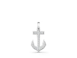 White gold Pavé Round Diamond Anchor Pendant with Four-Prong Setting_28