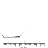 White gold Pavé Round Diamond Bar Pendant 1