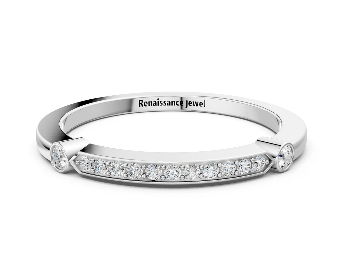 White gold Pavé Round Diamond Bar Station Ring with Channel Setting_29