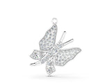 White gold Pavé Round Diamond Butterfly Pendant_7