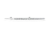 White gold Pavé Round Diamond Chain Bracelet with Bezel Setting_14