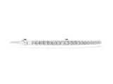 White gold Pavé Round Diamond Chain Bracelet with Bezel Setting_4