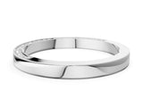 Silver Pavé Round Diamond Channel Set Band