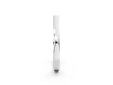 Silver Pavé Round Diamond Channel Set Band