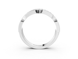 White gold Pavé Round Diamond Channel Set Dual Band with Prong Setting_50