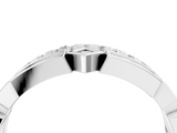 White gold Pavé Round Diamond Channel Set Dual Band with Prong Setting_51