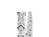 White gold Pavé Round Diamond Channel Set Dual Band with Prong Setting_52