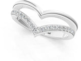 White gold Pavé Round Diamond Chevron Band with Channel Setting_25