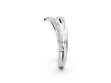 White gold Pavé Round Diamond Chevron Band with Channel Setting_26