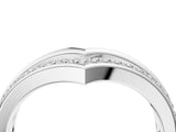 White gold Pavé Round Diamond Chevron Band with Channel Setting_28