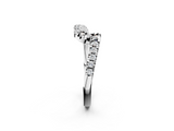 White gold Pavé Round Diamond Chevron Band with Prong Setting_25