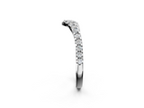 White gold Pavé Round Diamond Chevron Band with Shared Prong Setting_104