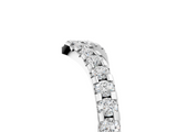 White gold Pavé Round Diamond Chevron Band with Shared Prong Setting_107