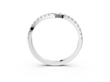 White gold Pavé Round Diamond Chevron Band with Shared Prong Setting_108