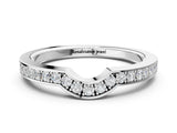 White gold Pavé Round Diamond Contour Band with Channel Setting_12