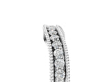 White gold Pavé Round Diamond Contour Band with Milgrain Edge_17