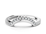 White gold Pavé Round Diamond Contour Band with Shared Prong Setting_12