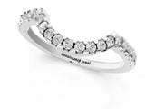 White gold Pavé Round Diamond Contour Band with U-Prong Setting_13