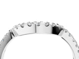 White gold Pavé Round Diamond Contour Band with U-Prong Setting_16