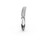 White gold Pavé Round Diamond Contour Band_14