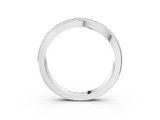 White gold Pavé Round Diamond Contour Band_15