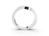 White gold Pavé Round Diamond Crossover Band with Bead Prong Setting_72