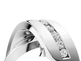 White gold Pavé Round Diamond Crossover Band with Channel Setting_39