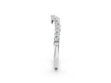 White gold Pavé Round Diamond Curved Band with Micro Prong Setting_12