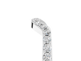 White gold Pavé Round Diamond Curved Band with Prong Setting_17