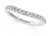 White gold Pavé Round Diamond Curved Band with Shared Prong Setting_13