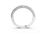 White gold Pavé Round Diamond Curved Band_5