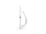 White gold Pavé Round Diamond Curved Bar Earrings_17