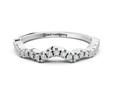 White gold Pavé Round Diamond Curved Eternity Band_12